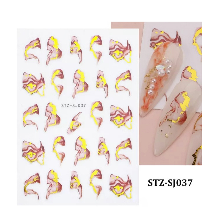 Spring Flower Floral Line Nail Stickers