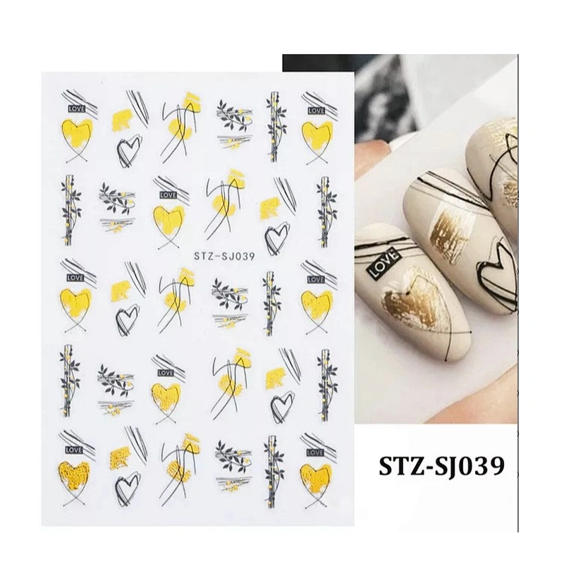 Spring Flower Floral Line Nail Stickers